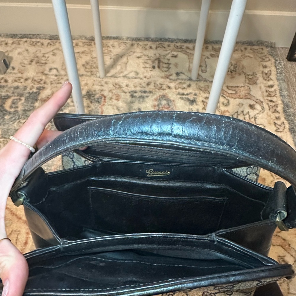 Gucci Monogram Blue and Black Shoulder Bag - Picture 10 of 11